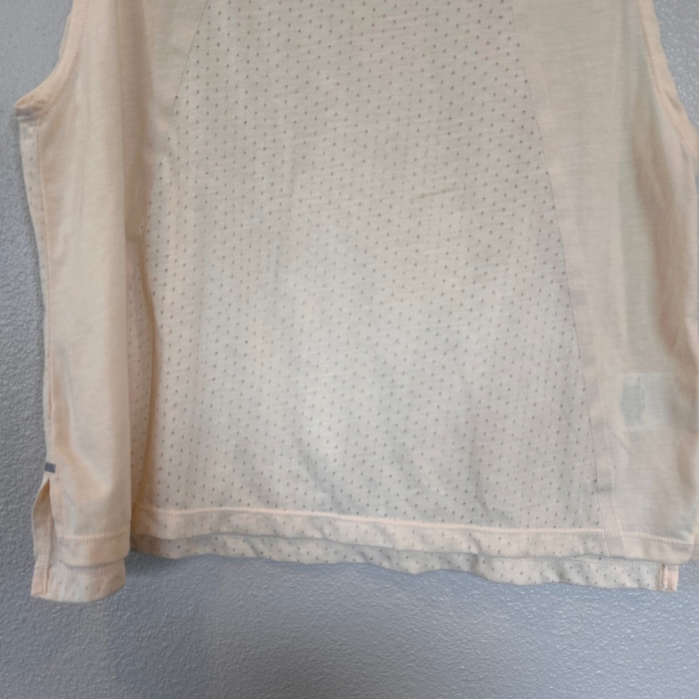 Nike Running‎ Dri-FIT Muscle Tank Top Pale Peach Mesh High Neck Women Large - Picture 2 of 9